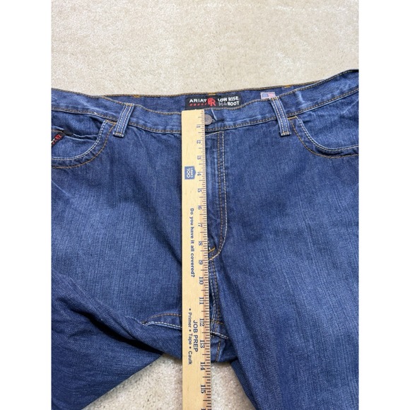Ariat M4 FR Jeans Mens 42x30 Blue Low Rise Boot Cut Workwear Western - Picture 8 of 10